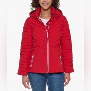 Tommy Hilfiger Women's Red Puffer Jacket